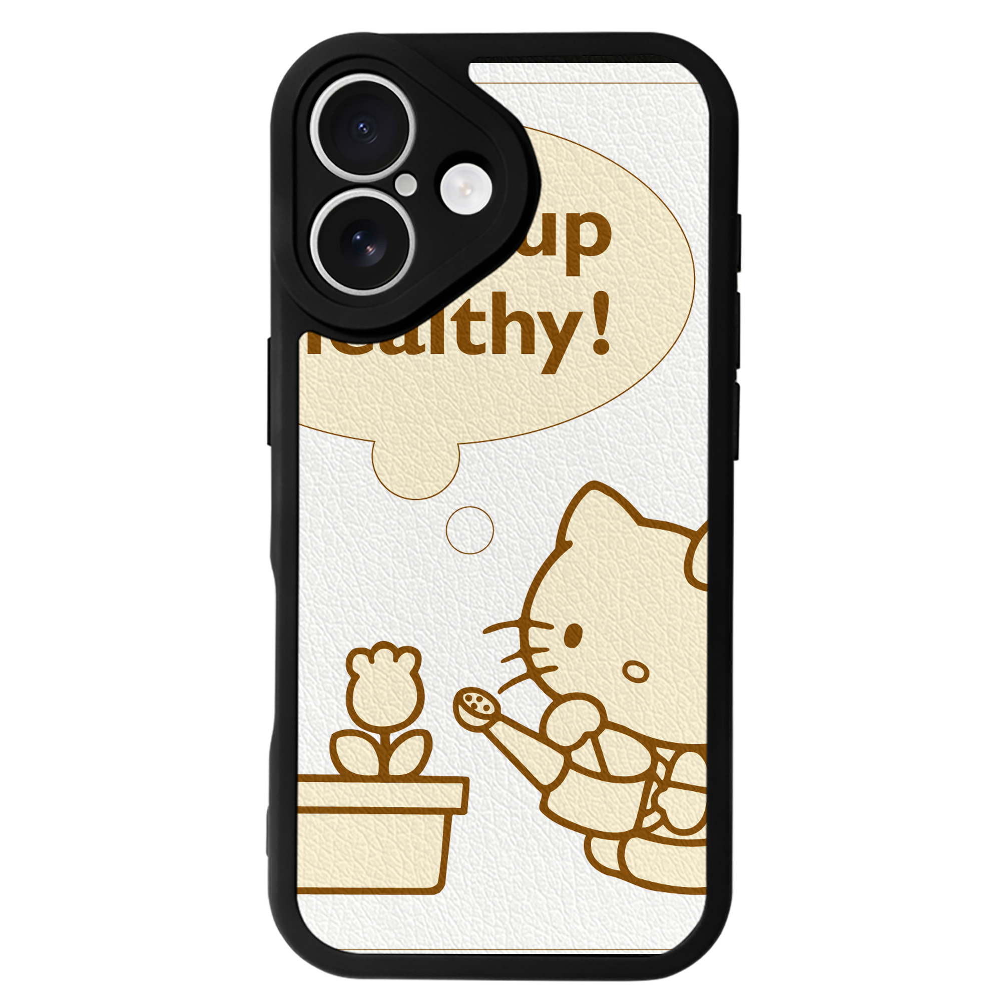 （画像用） Hello Kitty ハローキティ 【iPhone 16シリーズ対応】シリコンスマホケース（レザー調） 材質：シリコン